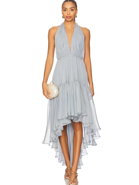 Bardot Dresses & Skirts - BARDOT x REVOLVE | Leona High Low Ruffle Dress in Cornflower